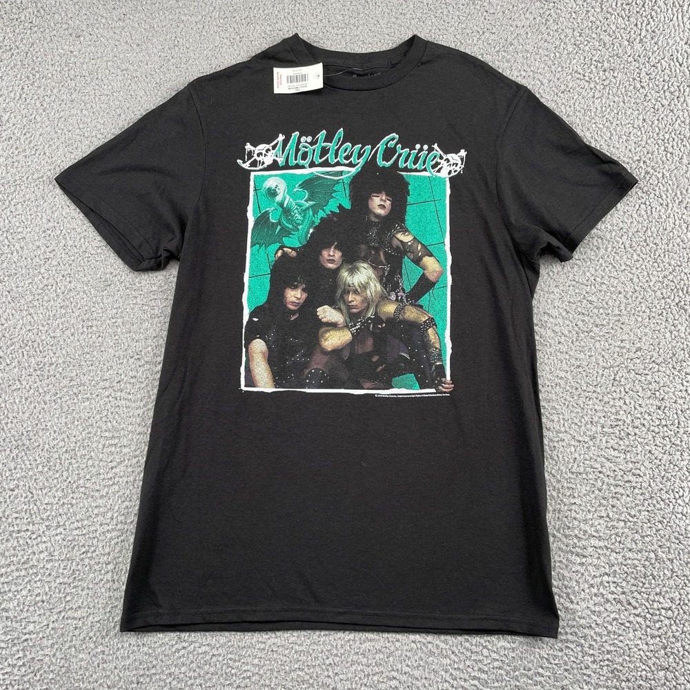 Motley Crue Band Graphic Rock Tee American Classics T-Shirt Mens Medium Black